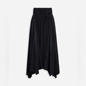 Lanvin long pleated black skirt